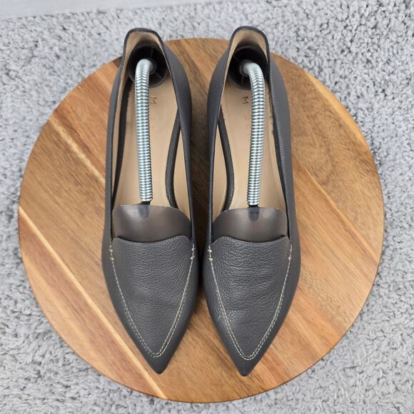 M. Gemi The Stellato Gray Leather Slip On Casual Daily Loafer Flats Women 40 - Picture 5 of 13